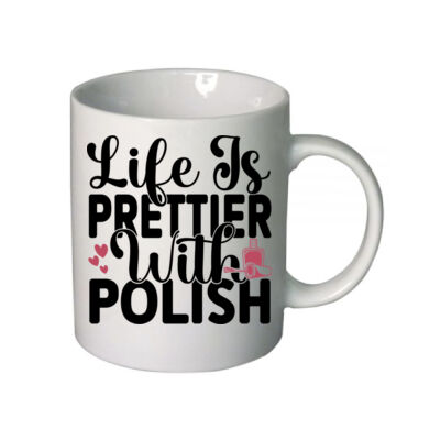 Life Is Prettier With Polish - Boutique Ceramic Mug Thumbnail