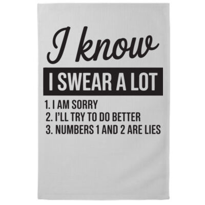 I Swear a Lot  - 100% Cotton Tea Towel 8 Thumbnail