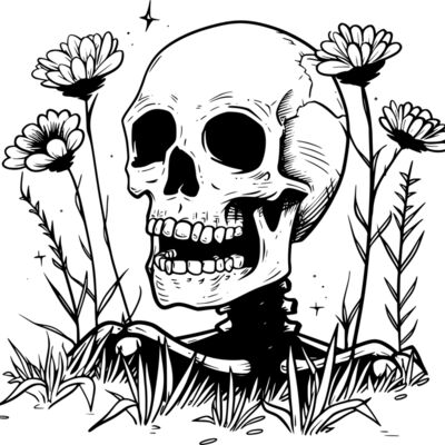 Skull and Flowers Thumbnail